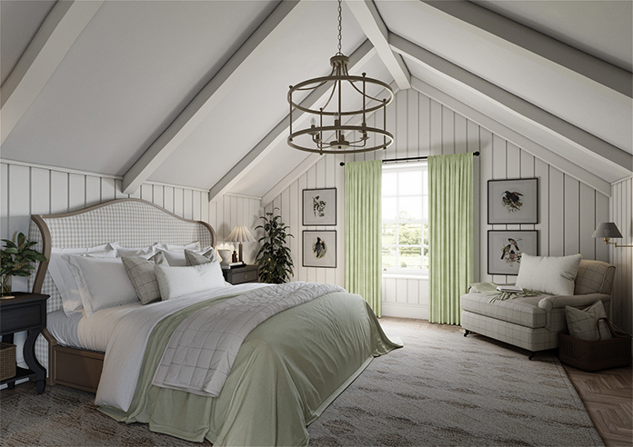 Florence Faux Suede, Green Leaf - Made to Measure Curtains - Image 7